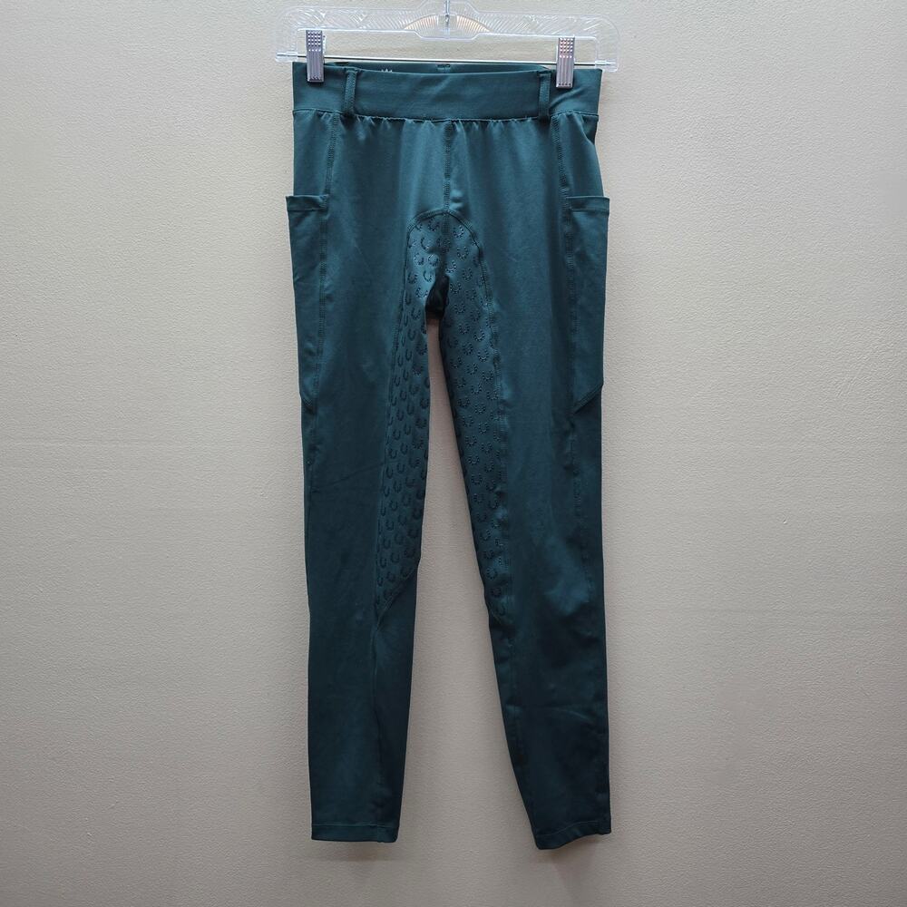 Fitst4 Sports Women's Equestrian Riding Breeches Leggings Stretch Green Small